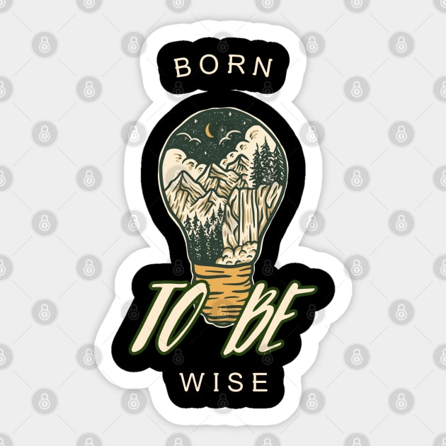 Born Wise: Nature's Trail - Hiking Adventure Under the Stars Sticker by Stylecombinator